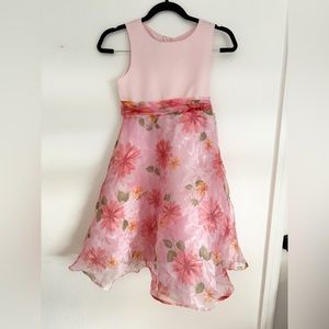 Pink floral dress